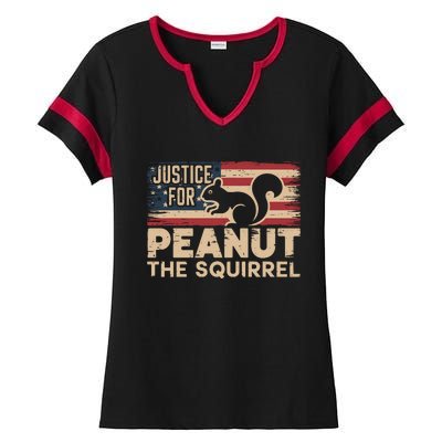 Justice For Peanut The Squirrel Te Peanut Squirrel Ladies Halftime Notch Neck Tee