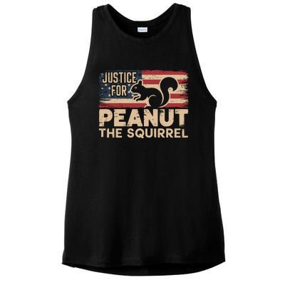 Justice For Peanut The Squirrel Te Peanut Squirrel Ladies PosiCharge Tri-Blend Wicking Tank