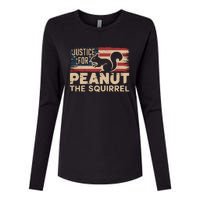 Justice For Peanut The Squirrel Te Peanut Squirrel Womens Cotton Relaxed Long Sleeve T-Shirt