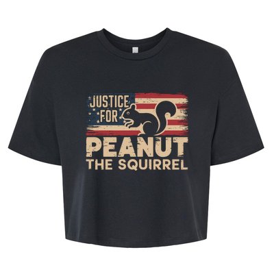 Justice For Peanut The Squirrel Te Peanut Squirrel Bella+Canvas Jersey Crop Tee