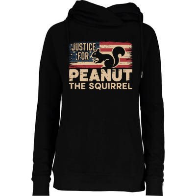 Justice For Peanut The Squirrel Te Peanut Squirrel Womens Funnel Neck Pullover Hood