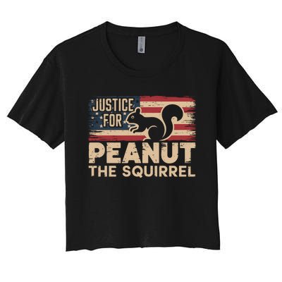 Justice For Peanut The Squirrel Te Peanut Squirrel Women's Crop Top Tee