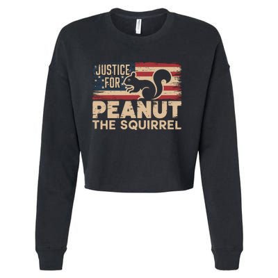 Justice For Peanut The Squirrel Te Peanut Squirrel Cropped Pullover Crew