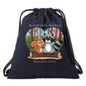 Justice For Peanut The Squirrel And Fred The Raccoon Drawstring Bag