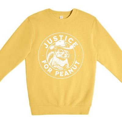 Justice For Peanut The Squirrel P’Nut Pnut Peanut Squirrel Gift Premium Crewneck Sweatshirt