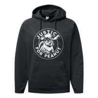 Justice For Peanut The Squirrel P’Nut Pnut Peanut Squirrel Gift Performance Fleece Hoodie