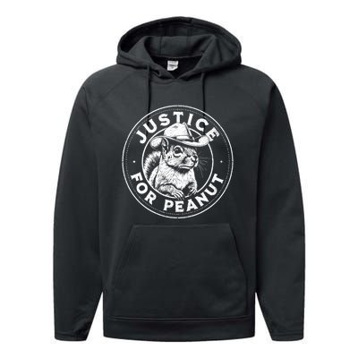 Justice For Peanut The Squirrel P’Nut Pnut Peanut Squirrel Gift Performance Fleece Hoodie