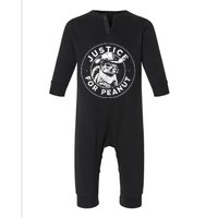 Justice For Peanut The Squirrel P’Nut Pnut Peanut Squirrel Gift Infant Fleece One Piece