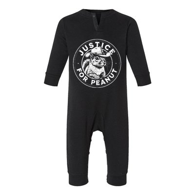 Justice For Peanut The Squirrel P’Nut Pnut Peanut Squirrel Gift Infant Fleece One Piece