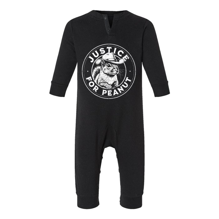 Justice For Peanut The Squirrel P’Nut Pnut Peanut Squirrel Gift Infant Fleece One Piece