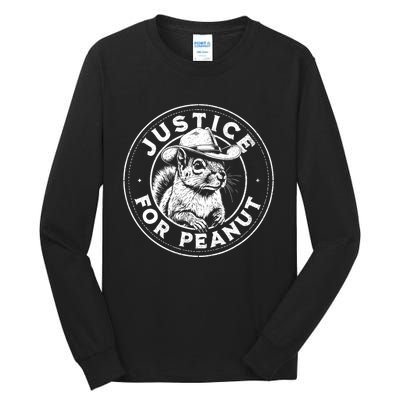 Justice For Peanut The Squirrel P’Nut Pnut Peanut Squirrel Gift Tall Long Sleeve T-Shirt