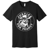 Justice For Peanut The Squirrel P’Nut Pnut Peanut Squirrel Gift Premium T-Shirt