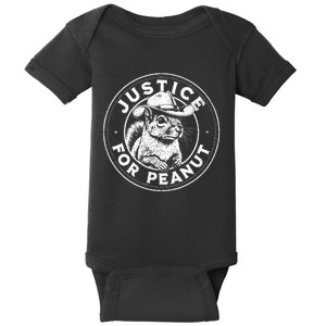 Justice For Peanut The Squirrel P’Nut Pnut Peanut Squirrel Gift Baby Bodysuit