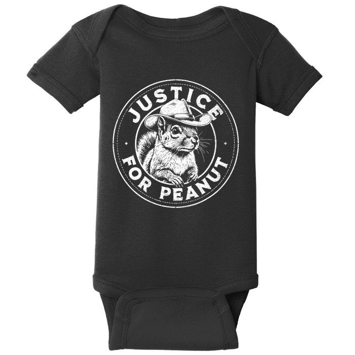 Justice For Peanut The Squirrel P’Nut Pnut Peanut Squirrel Gift Baby Bodysuit