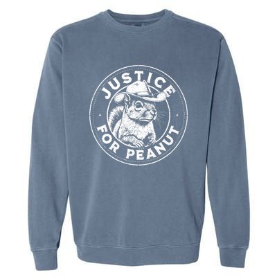 Justice For Peanut The Squirrel P’Nut Pnut Peanut Squirrel Gift Garment-Dyed Sweatshirt