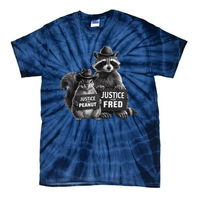 Justice For Peanut The Squirrel And Fred The Raccoon Tie-Dye T-Shirt