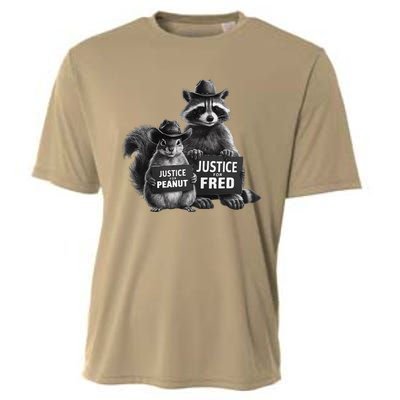 Justice For Peanut The Squirrel And Fred The Raccoon Cooling Performance Crew T-Shirt