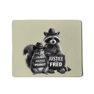 Justice For Peanut The Squirrel And Fred The Raccoon Mousepad
