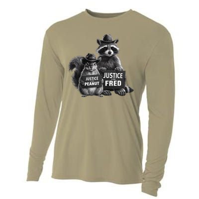 Justice For Peanut The Squirrel And Fred The Raccoon Cooling Performance Long Sleeve Crew