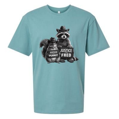 Justice For Peanut The Squirrel And Fred The Raccoon Sueded Cloud Jersey T-Shirt