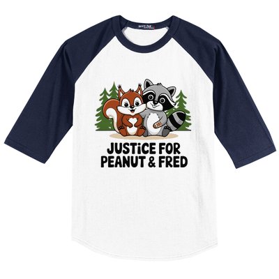 Justice For Peanut The Squirrel And Fred The Raccon Baseball Sleeve Shirt