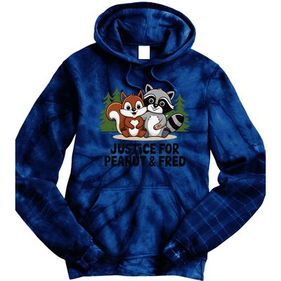 Justice For Peanut The Squirrel And Fred The Raccon Tie Dye Hoodie