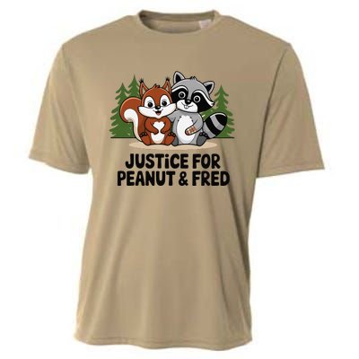 Justice For Peanut The Squirrel And Fred The Raccon Cooling Performance Crew T-Shirt