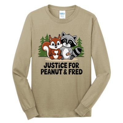 Justice For Peanut The Squirrel And Fred The Raccon Tall Long Sleeve T-Shirt