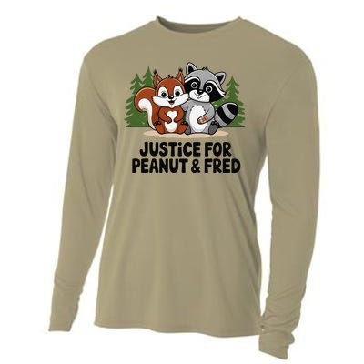 Justice For Peanut The Squirrel And Fred The Raccon Cooling Performance Long Sleeve Crew