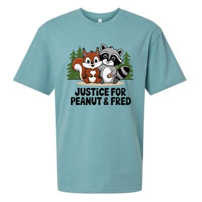 Justice For Peanut The Squirrel And Fred The Raccon Sueded Cloud Jersey T-Shirt