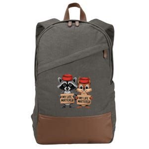 Justice For Peanut The Squirrel And Fred The Raccoon Cotton Canvas Backpack