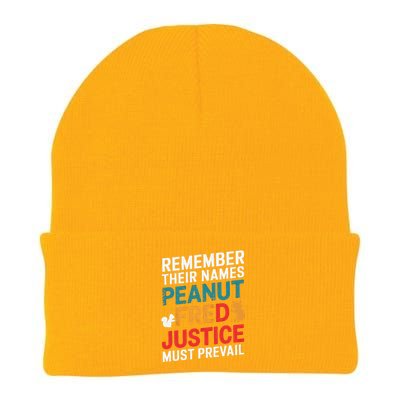 Justice For Peanut And Fred Peanut Squirrel Fred Raccoon Knit Cap Winter Beanie