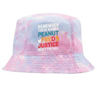 Justice For Peanut And Fred Peanut Squirrel Fred Raccoon Tie-Dyed Bucket Hat