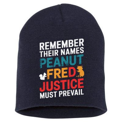 Justice For Peanut And Fred Peanut Squirrel Fred Raccoon Short Acrylic Beanie