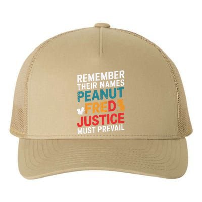 Justice For Peanut And Fred Peanut Squirrel Fred Raccoon Yupoong Adult 5-Panel Trucker Hat