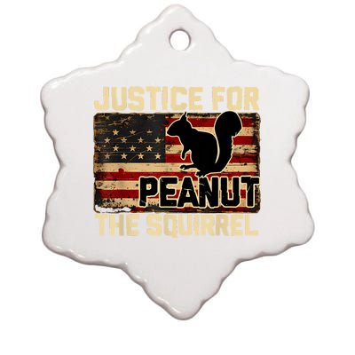 Justice For Peanut The Squirrel Peanut Squirrel Ceramic Star Ornament