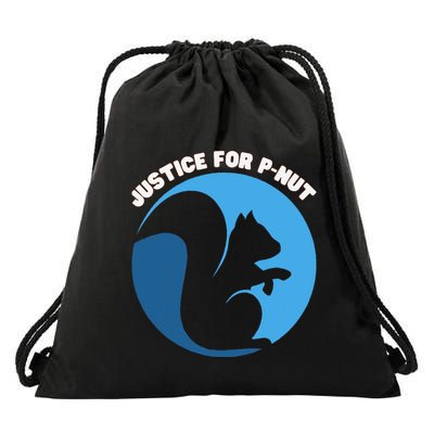Justice For Peanut The Squirrel Wanted Drawstring Bag