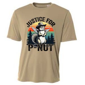 Justice For Peanut Pnut Squirrel Raccoon Lovers Cowboy Hat Cooling Performance Crew T-Shirt