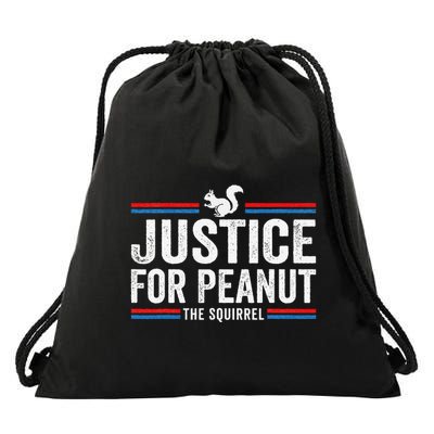 Justice For Peanut The Squirrel Peanut Squirrel Drawstring Bag