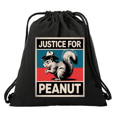 Justice For Peanut The Squirrel The Squirrel Pnut Drawstring Bag