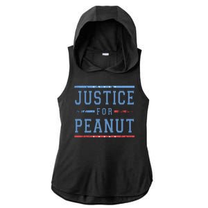 Justice For Peanut The Squirrel Usa Flag Ladies PosiCharge Tri-Blend Wicking Draft Hoodie Tank