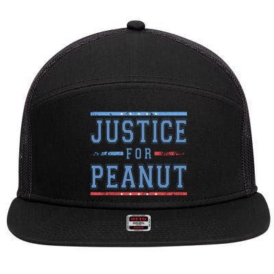 Justice For Peanut The Squirrel Usa Flag 7 Panel Mesh Trucker Snapback Hat