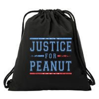 Justice For Peanut The Squirrel Usa Flag Drawstring Bag