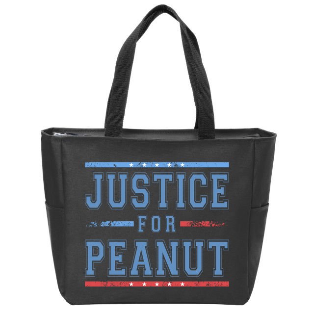 Justice For Peanut The Squirrel Usa Flag Zip Tote Bag