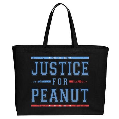 Justice For Peanut The Squirrel Usa Flag Cotton Canvas Jumbo Tote