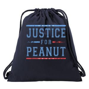 Justice For Peanut The Squirrel Usa Flag Drawstring Bag