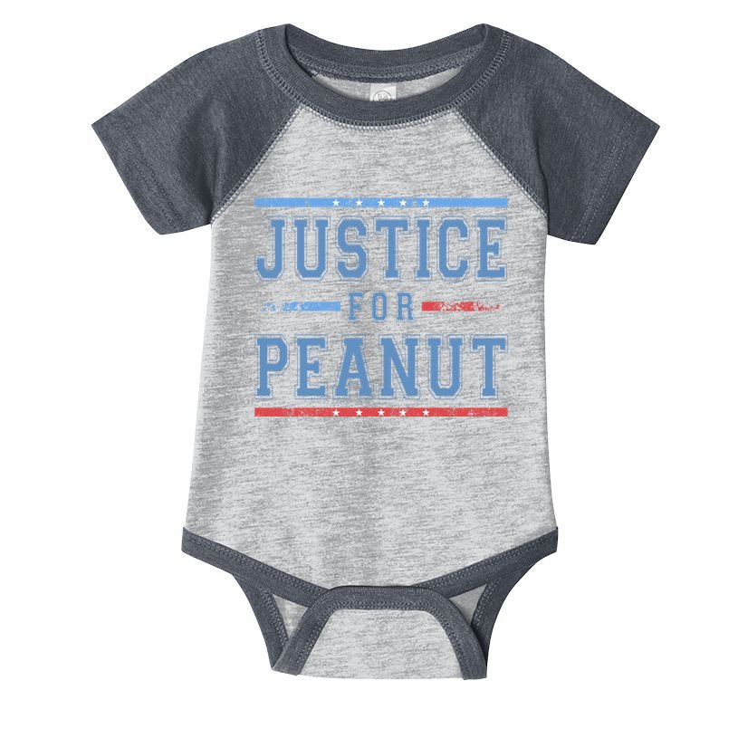 Justice For Peanut The Squirrel Usa Flag Infant Baby Jersey Bodysuit