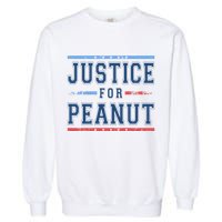 Justice For Peanut The Squirrel Usa Flag Garment-Dyed Sweatshirt