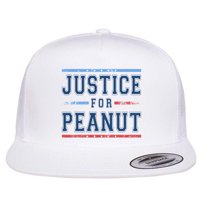 Justice For Peanut The Squirrel Usa Flag Flat Bill Trucker Hat