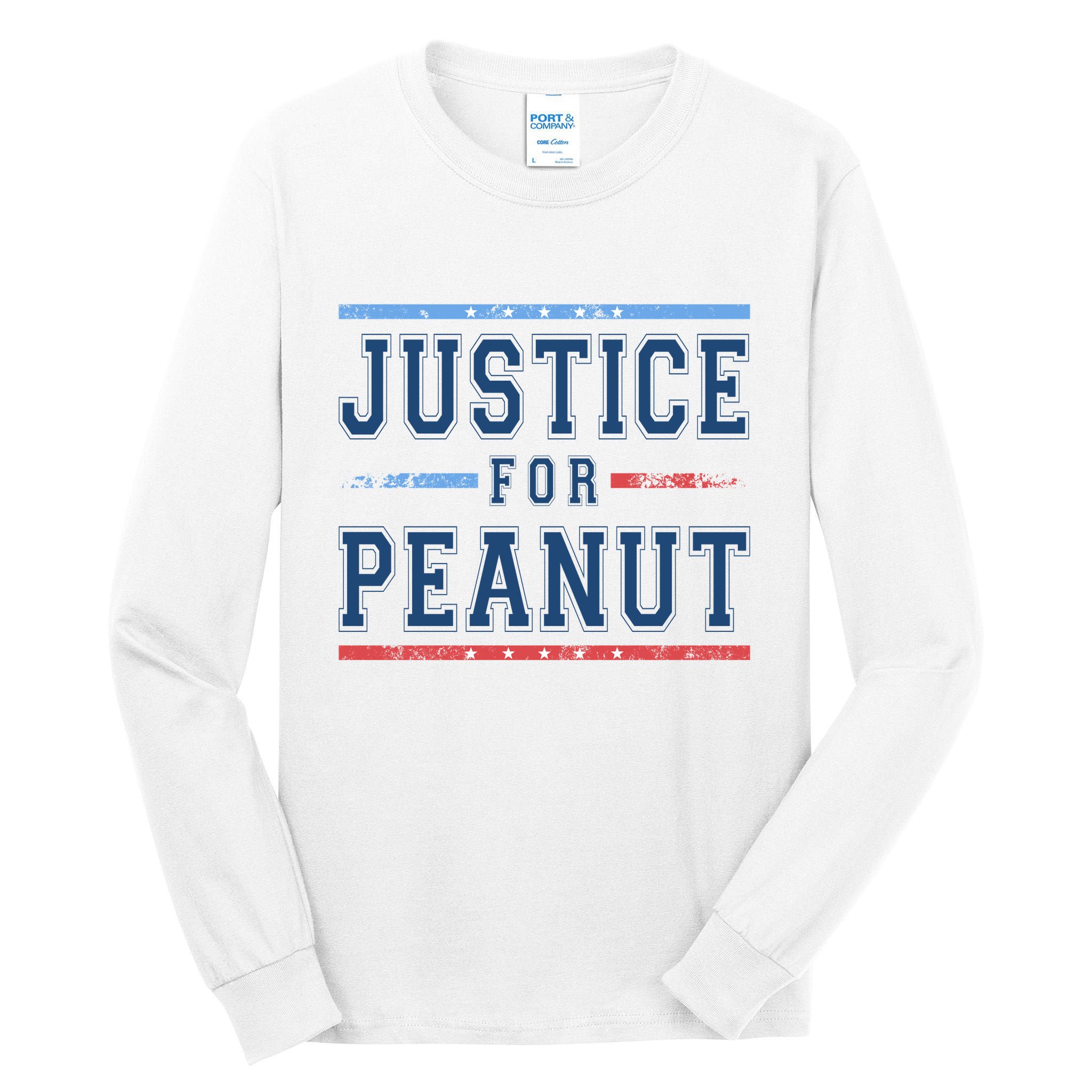 Justice For Peanut The Squirrel Usa Flag Tall Long Sleeve T-Shirt